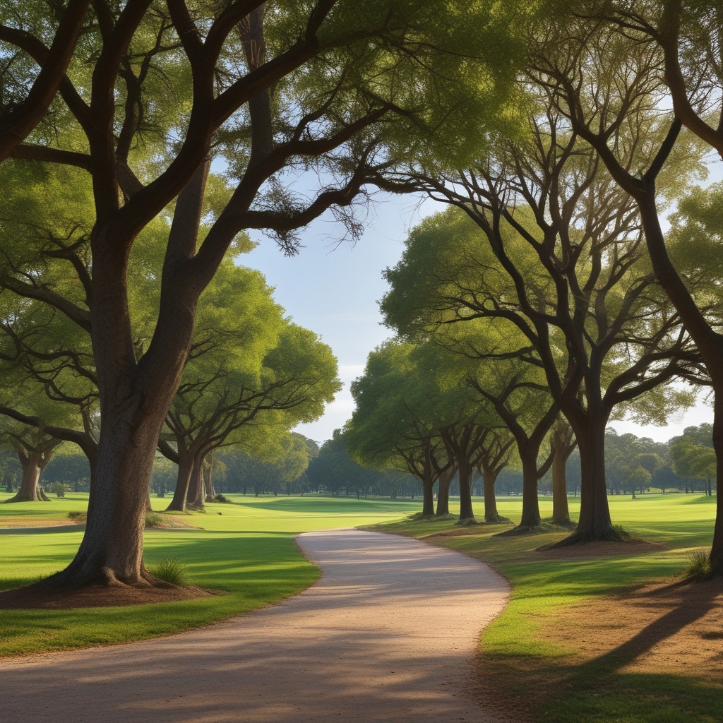 Centennial Park North Course highlighting its tree-lined fairways