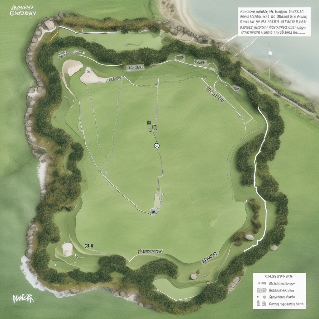 NORTH course layout showing key features and holes